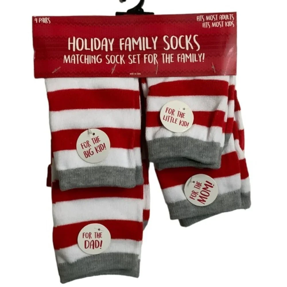 Holiday Family Christmas Socks Entire Family Socks 4 Pack - Picture 9 of 16